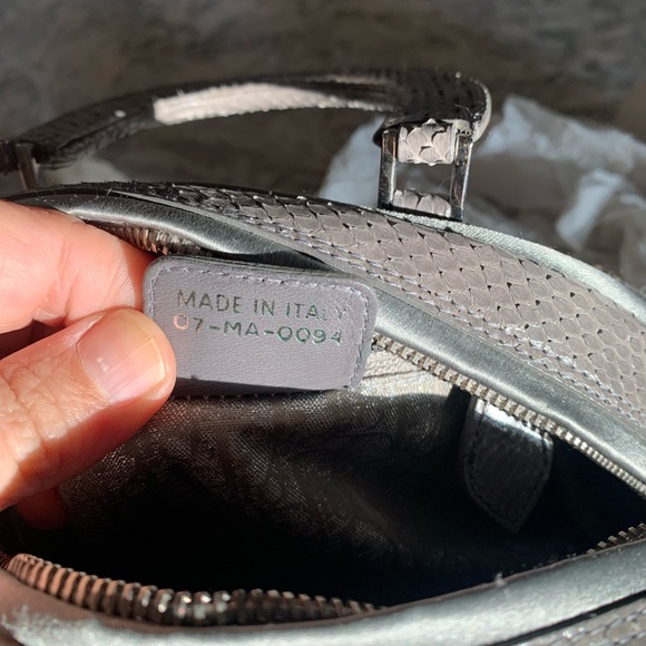 DIOR VINTAGE CRYSTAL PYTHON TRIMMED SATIN GAMBLER BAG, Limited Edition #0122 - Picture 5 of 12